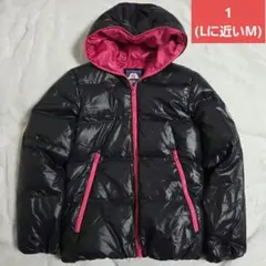 BEAMSHEART 黒/ピンク ダウンジャケット　1 ビームスハート