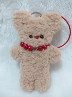 モールドール*モール人形*クマ*キーホルダー*チャーム*赤