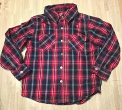 Daddy Oh Daddy　 チェック柄長袖シャツ　110センチ