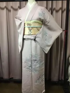 K No.24【新古品　躾糸付き】ベーシック柄のピンクパープルの訪問着