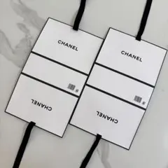 CHANEL ギフトボックス ホワイト ブラックリボン2枚セット