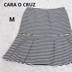 CARA O CRUZレリアン スカート M 日本製 ボーダー 綿 美品