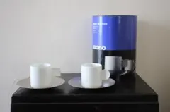 未使用　mono　doppio　モザイク　デミタスカップ&ソーサー　ペア