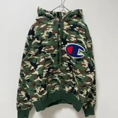 Champion 迷彩柄 フード付きパーカー