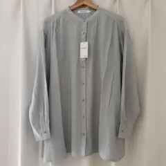 アメリカンホリック 楊柳バンドカラーシャツ ブラウス