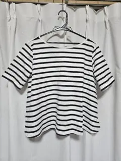 Leminor ストライプ Vネック 半袖Tシャツのサムネイル