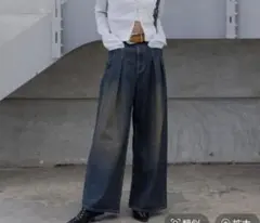 PAGEBOY タックデニムパンツ M ネイビーのサムネイル