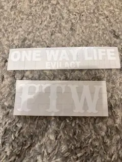 イーブルアクト ONE WAY LIFE FTW. 抜き文字ステッカーレア品 - メルカリ