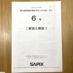 合格力判定 サピックスオープン 4回セット【未使用品あり】原本 2025年最新】第4回合格力判定サピックスオープンの人気アイテム