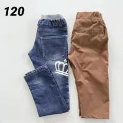 BABYDOOL デニムパンツ　reor ハーフパンツ　2点セット　120