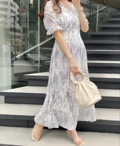 INGNI トワルドジュイVネックプリーツ／ワンピース 花柄