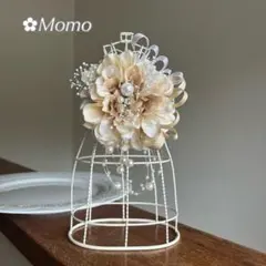 ❁キラキラ♪クリームダリア❁合わせやすい♪コサージュハンドメイド入学卒入園式