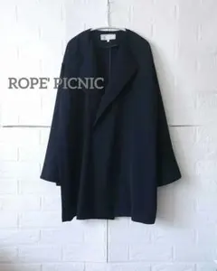 ロペピクニック　 ネイビー ノーカラージャケット M