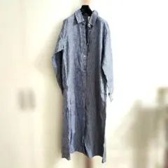 無印良品 長袖シャツワンピース