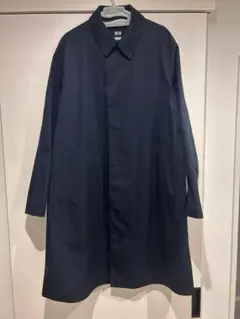 ユニクロ　ブロックテックステンカラーコート　ネイビー