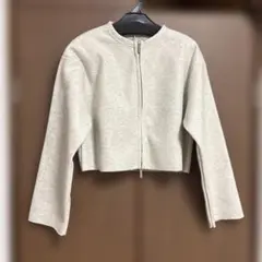 圧縮ニットWジップカーデ エクリュ Fサイズのサムネイル