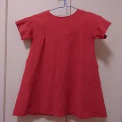 COMME CA ISM 赤 半袖ワンピース 120A