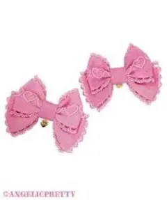 Angelic Pretty♡ドルチェHeartリボンクリップSet 濃ピンクのサムネイル