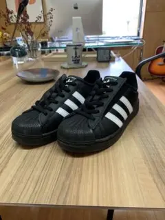 adidas Superstar キッズ スニーカー 黒 21cm アディダス