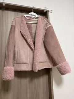 KBF ムートンコート ピンク