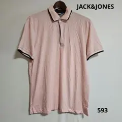 JACK&JONESピンク ドット柄 ポロシャツ