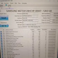 SAMSUNG SSD MZ7LN128HCHP 128GB 本体　正常のサムネイル