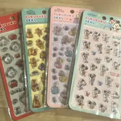(訳あり)ディズニー　ぷくぷくシール　4枚セット　2