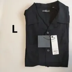 新品 GU×ENGINEERED GARMENTS キューバシャツ（5分袖） 黒のサムネイル