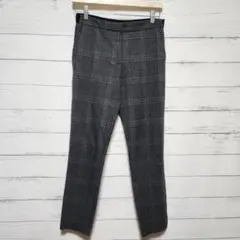 か*ん様 ZARA BASIC ザラ グレンチェック柄 テーパードパンツ S グ