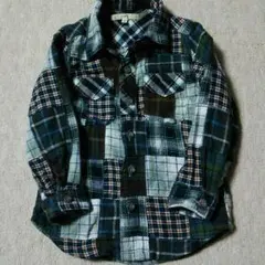 SHIPS、キッズチェックシャツ90センチ