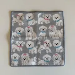 FEILER フェイラー モフモフワンチャン ハンカチ シルバーグレー