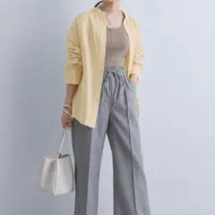 green label relaxing オーガンジー バンドカラー シャツのサムネイル