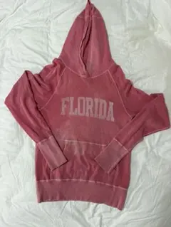TMT　　FLORIDA カレッジロゴ パーカー フェード ピンク 古着