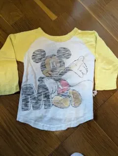 ミッキーマウス ラグランスリーブ Tシャツ　100
