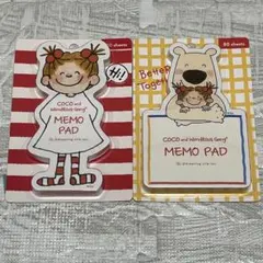 ココちゃん　ダイカットメモ　2個セット