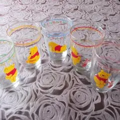 【未使用】くまのプーさん グラス 5個セット Winnie The Pooh