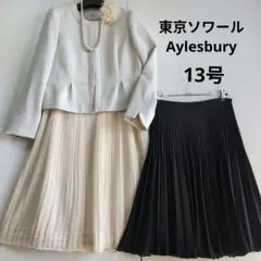 ママスーツ　大きいサイズ　東京ソワール　卒業式　入学式　オケージョン　3点セット