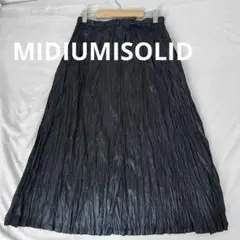 MIDIUMISOLID シワ加工スカート　未使用タグ付き　ブラック