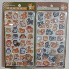 正規品　ボンボンドロップシール 和柄 柴犬 即日発送