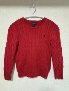 Polo Ralph Lauren 赤 ケーブルニットセーター サイズ130cm