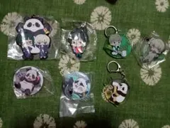 呪術廻戦 パンダ 狗巻棘 禪院真希 アクリルキーホルダー 缶バッジ まとめ売り
