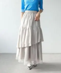 新品 Three Four Time スリーフォータイム ティアードスカートのサムネイル