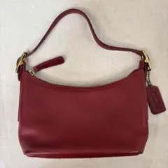 8/30まで！値下げOK!】COACH レザー ショルダーバッグ レッド - メルカリ