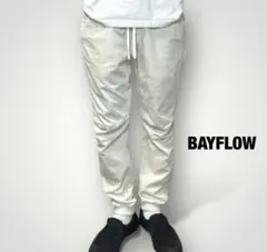 BAYFLOW ストレッチコーデュロイジョガーパンツ 白 アイボリー