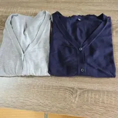 UNIQLO 3Lカーディガン 2枚セット グレー ネイビーのサムネイル