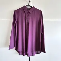 ユニクロ レーヨンブラウス パープル