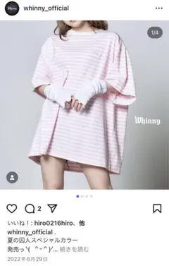 Whinny 夏の囚人だよ〜んTシャツ スペシャルカラー 限定 ピンク 水色のサムネイル