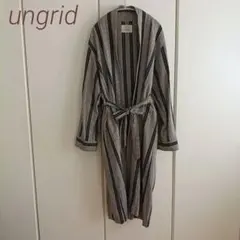 アングリッド　コットン　リネン　ロングカーディガン　 ベルトガウンカーディガン