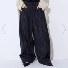 古着 フラボア frapboisダーツサルエルパンツ ブラック - メルカリ
