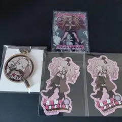 ダンガンロンパ 百均 DAISO 江ノ島盾子 キーホルダー ステッカー 카드